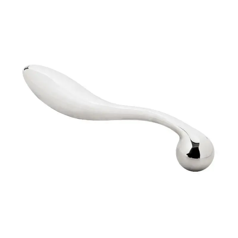 Stainless Steel Double Dildo G Spot Anal Beads Butt Plug Metal Fake Dildo Anal Plug Sex Toys For Male Female