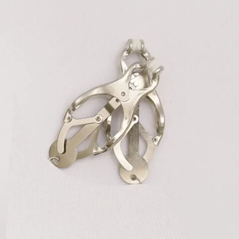 Metal Nipple Clamps Clips With Chain Clitoris Stimulator Steel Nipple Breast Clamps Slave Bondage Flirting Women Sex Toy
