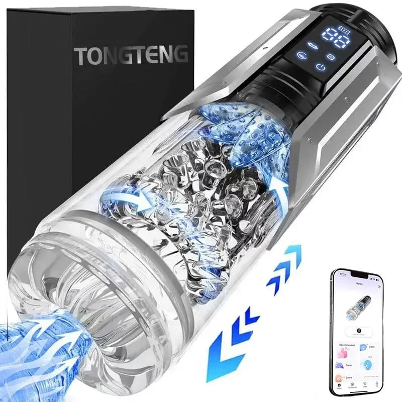 Automatic Blowjob Machine Hands Free Stroker Strap On Harnes Sex Toy with 7 Thrust & Rotate &Sucking& Vibrating Modes Adult Toys — image 1