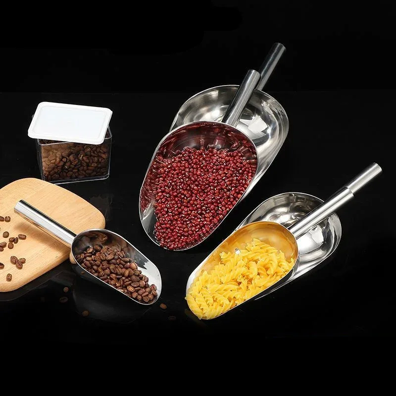 3PC Stainless Steel Scoop Set | Heavy Duty Ice Shovel for Pet Food & Grains | Multi-Use Commercial Kitchen Tool Rustproof — image 5
