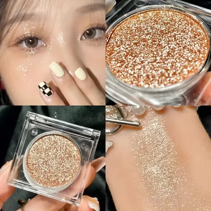 Long-Lasting Glitter Eyeshadow - Radiant High Shine Finish Instant Highlighting Effect Sparkling Powder Eye Makeup for Parties — image 8