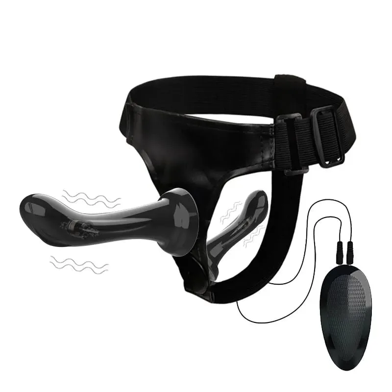 Vibrating Double Penetration Strap On Dildo Harness Adjustable Belt Dual Ended Anal Plug Sex Toy for Couples Remote Control A — image 20