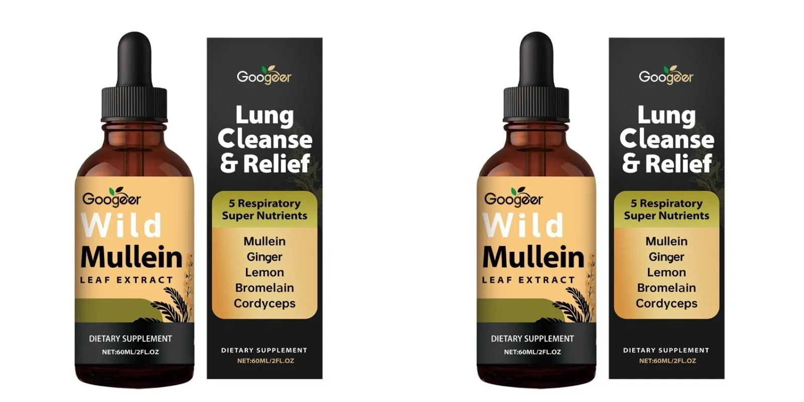 Mullein Leaf Extract Liquid Drops Comprehensive Herbal Wellness Support Natural Daily Dietary Supplement Daily Care 60ml
