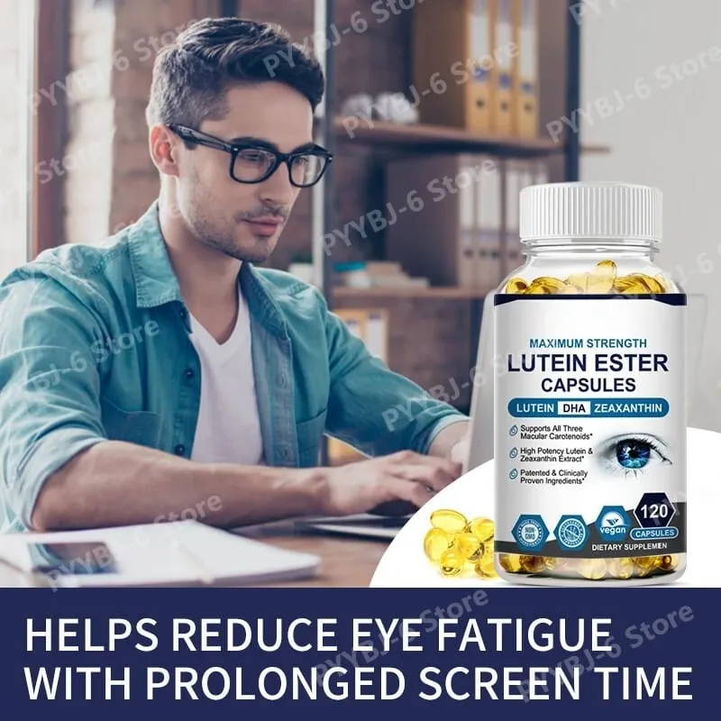 Lutein Ester Capsules Supports Eye Health and Vision Protection Non-GMO Vegan Natural Ingredients Antioxidant Support 120Softgel — image 2