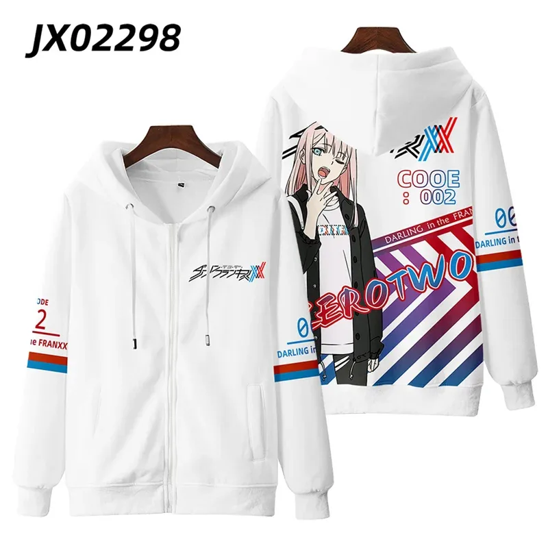 Hot Japan Anime Darling In The Franxx Cosplay Zipper Hoodies 3D Print Men Women Hip Hop Tracksuit Zipper Hoodie Men's Clothing — image 18