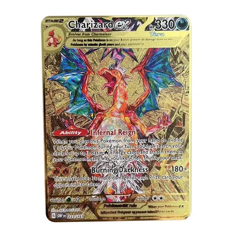 2026 NEW Pokemon Metal Card 10000 Points Arceus Charizard Super Card English Mewtwo Lucario Greninja Lillie Anime Cards — image 32