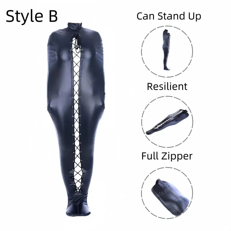 Erotic Games Full Body Restraint Costume with Elastic Arm Bondage Sleeping Bag for Couple BDSM Slave Training Sex Toys — image 3