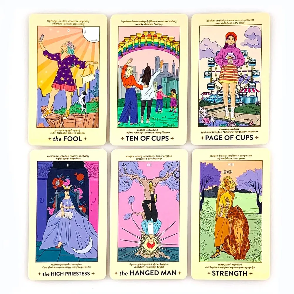 Neoteric Feminine Tarot Cards 78 Cards English Version Divination Board Game Cards Game Funny Party Game For Family Party — image 4