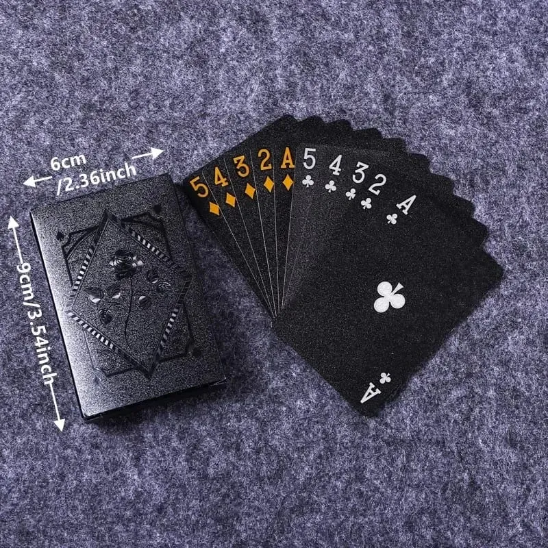**Color Black Gold Playing Card Game Card Group Waterproof Poker Suit Magic Dmagic Package Board Game Collection Entertainment — image 6