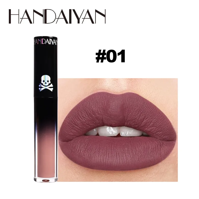 Matt Vampire Black Lila Läppstift Vattentätt Långvarigt Läppglans Halloween Jul Fuktgivande Pigmenterad Lip Makeup