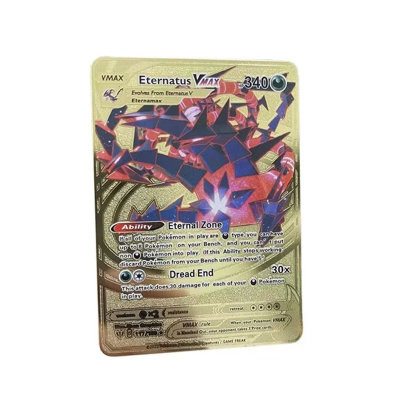 Pokemon Kartı Vmax Metal Pokémon Mektupları Pikachu Gx Mewtwo Charizard Vstar Anime Oyunları Oyuncaklar Altın Demir Oyun Kartları Çocuklar Hediyeler