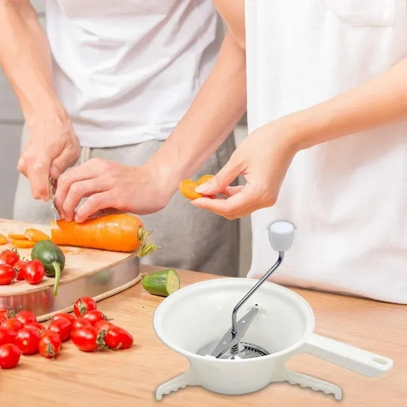 Pagkain Hand-cranked Grinder Nilagyan ng 3 Grinding Discs Fruit Vegetable Food Grinder Angkop para sa Tomato Sauce Potato Mash — image 3