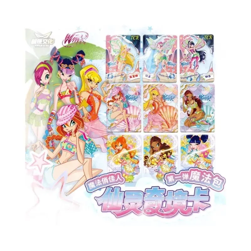 Genuine Winx Club Card Magic Bag Fairy Bag Fairy Wonderland Cards Bloom Stella Flora Anime Cards Toys Customized Birthday Gifts — image 1