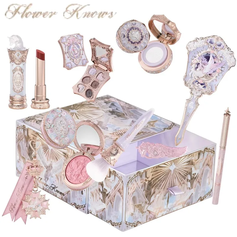 Мини-подарочный набор Flower Knows Knight Unicorn Collection с губной помадой, румянами, тенями для век, пудрой, подводкой для губ, зеркалом и инструментами