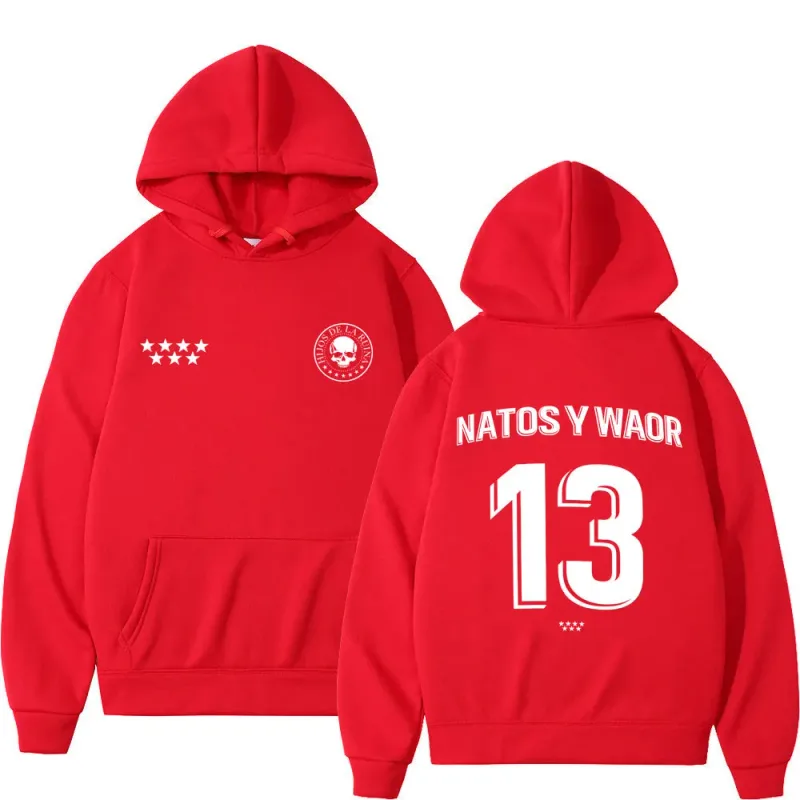 Rapper NATOS WAOR 13 Sweatshirts Men Women Fashion Hip-hop Pullover Autumn Winter Loose Casual Gothic Punk Tracksuit Streetwear — image 10