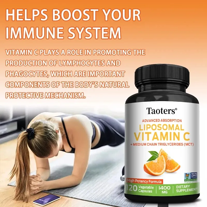 Liposomal Vitamin C 1400mg - Nagtataguyod ng Collagen Production Immune Support Napakahusay na Antioxidant