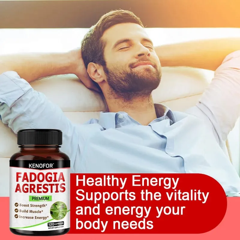 Fadogia Agrestis Capsules - [Maximum Strength] - Strength Drive Athletic Performance Muscle Mass Gluten Free Non-GMO