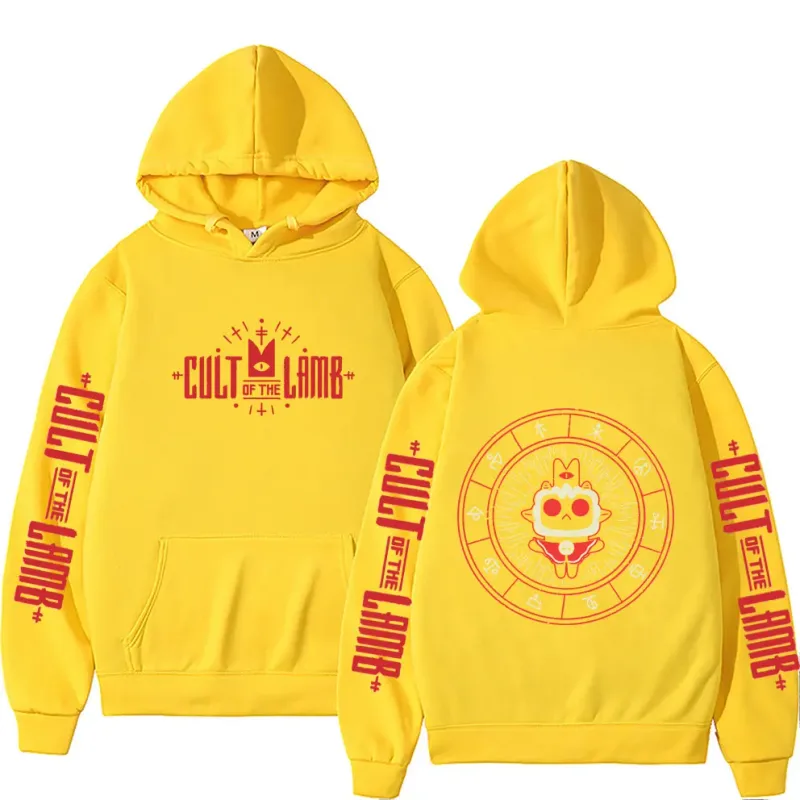 Game Cult of The Lamb Print Hoodie Men Women Vintage Fleece Cotton Pullover Hoodies Unisex Fashion Casual Oversized Streetwear — image 10