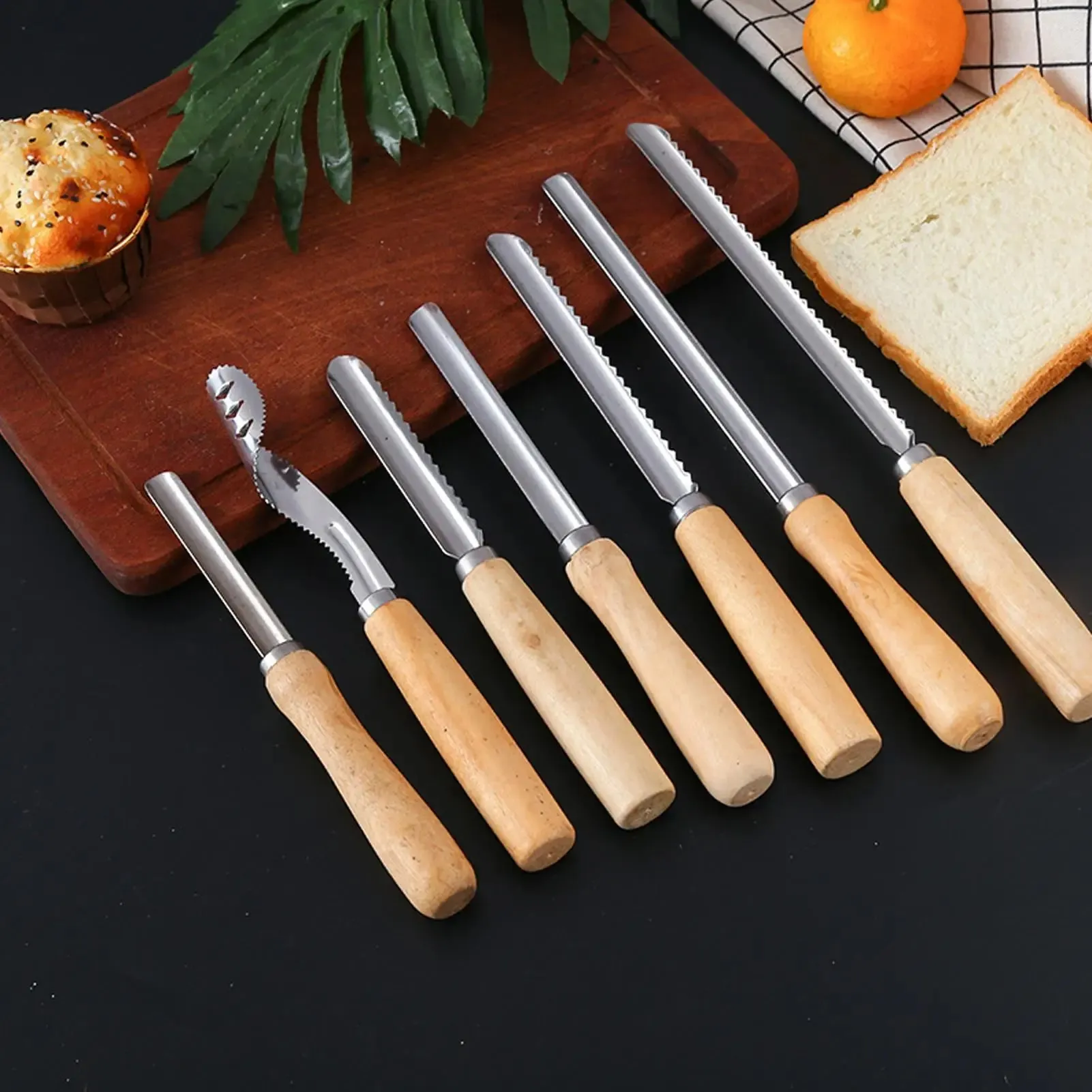 Stainless Steel Fruit Corer Multi-Function Pitter with Wood Handle Kitchen Fruit Slicing Cooking Juicing Canning Platters Tool