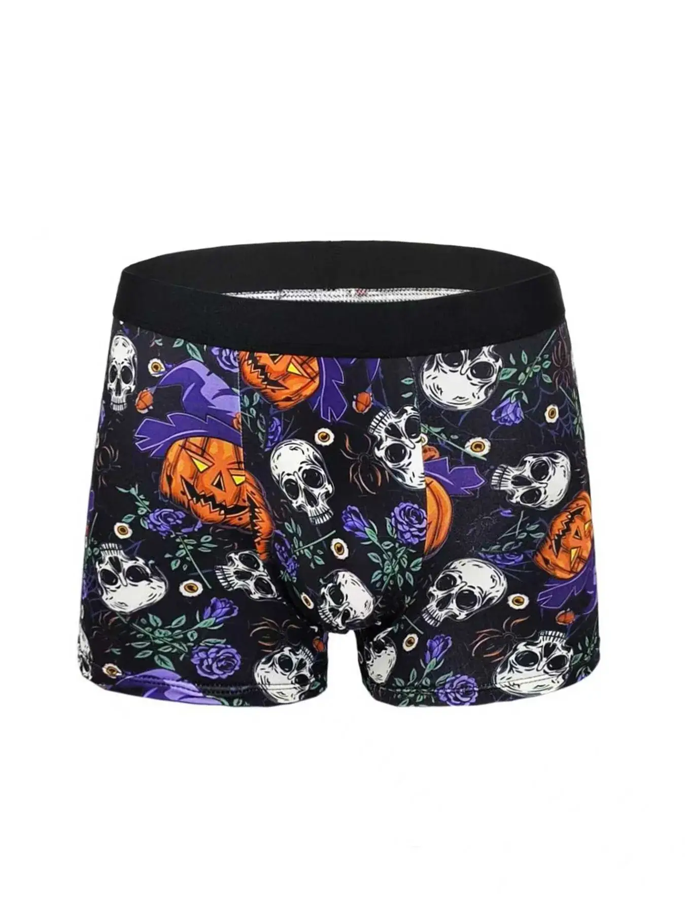 Men's Fun Graffiti Printed Boxer Shorts Random 5-Piece Set, Trendy, Personalized, Comfortable and Breathable Four-Corner Pants