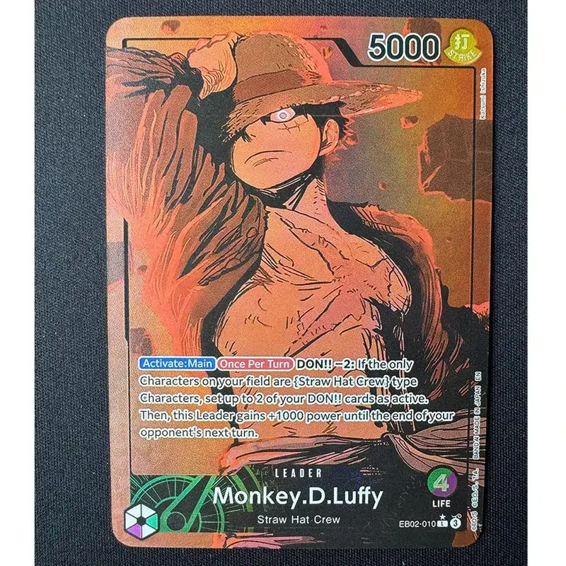 ONE PIECE Roronoa Zoro Monkey D. Luffy כרטיס אוסף תוצרת בית בגרסה יפנית אנגלית צעצועים מתנת יום הולדת לחג המולד — image 38