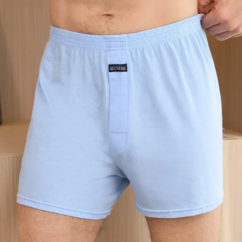 Men's Aro Pants Underwear 100% Pure Cotton Home Sleeping Pants Loose Breathable Men's High Waisted Four Corner Boxers Shorts — image 23