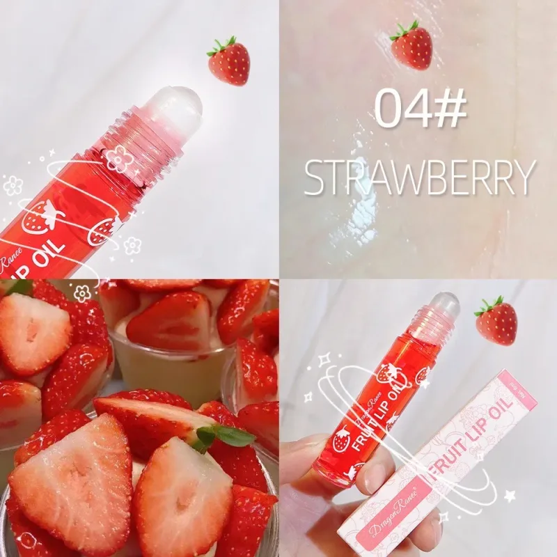Hydrating Lip Oil Roller Gloss Moisturizing Nourishing Lip Balm Transparent Colorless Fruit Avocado Lip Care — image 10