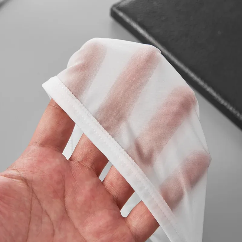 Men's Sexy Underwear Thin Ice Silk Translucent Briefs U Pouch Ropa Interior Hombre Male Panties — image 5
