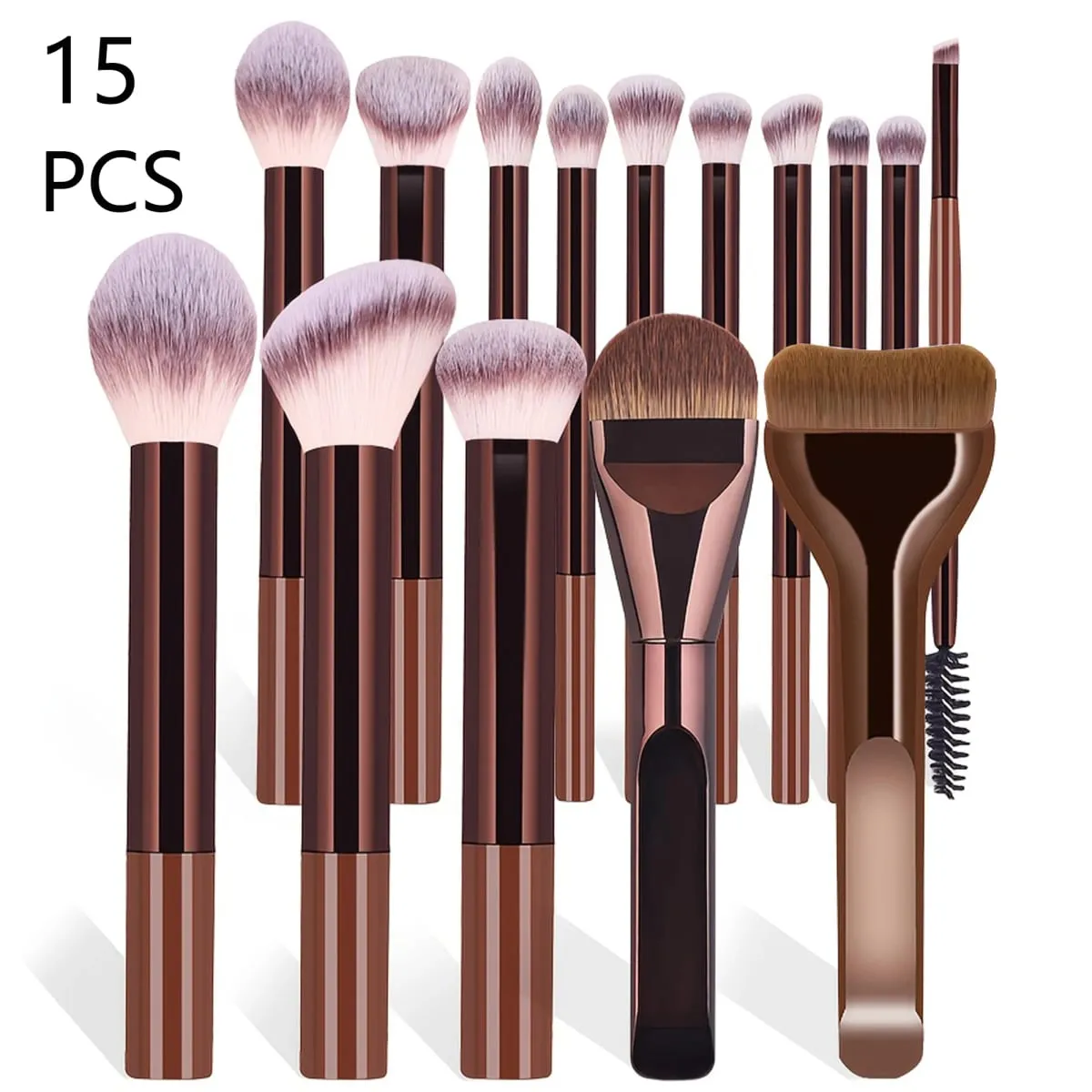 15 PCS Makeup Brush Set Soft Bristles Professional Foundation Powder Blush Concealer Eyeshadow Brush — image 1
