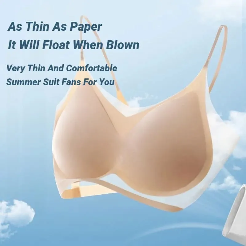 2026 Ultra-Thin Breathable Ice Silk Bra Lingerie Women'S Seamless Back Halter Vest Wraps Small Breasts Sexy And Comfortable Top — image 4