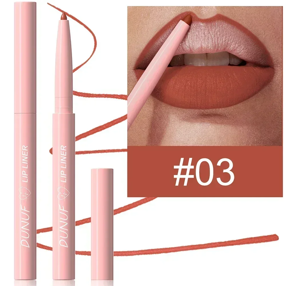 1 Stück, verjüngte Spitze, Lipliner-Stift, matt, aufpolsternder Lippenfleck, langlebig, wasserdicht, feiner Lippenstift, schlanke Lippen, Umriss, Kontur, Make-up, Rosa — image 14