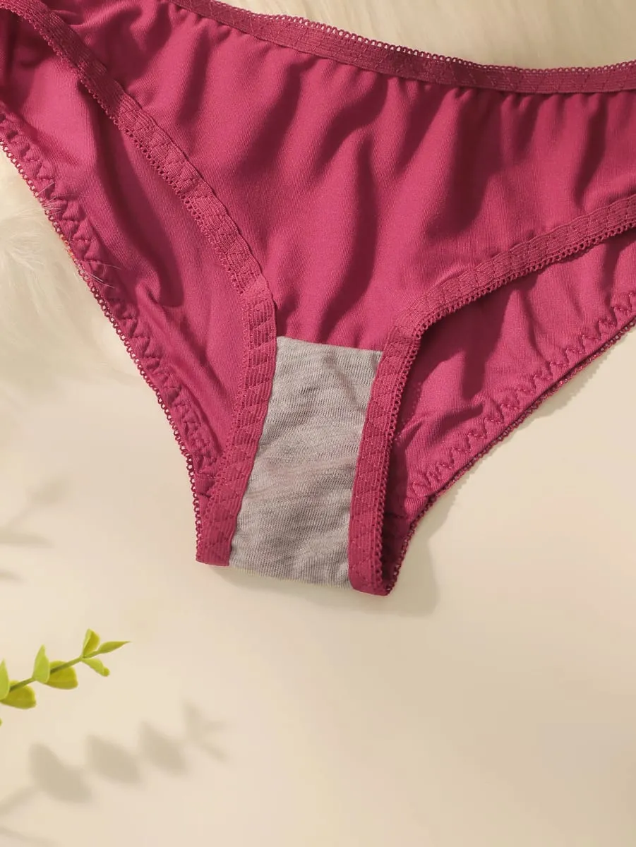 Red Push Up Bra and Panty Set with Padded Underwire set Lingerie for Women - Sexy Balcony Style Underwear Set A2122