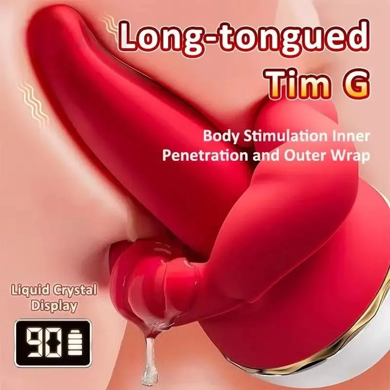 Automatic Big Tongue-like Licking Vibrator Real Mouth Oral G-Spot Clitoral Sexual Toy Suction Long Tongue Sex Toy Box for Women — image 2