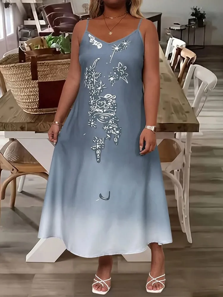 Plus-Size Women's Fashion: Spring/Fall Stylish and Elegant Lace and Chiffon Two-Piece Dress Set with V-Neck for a Sophisticated