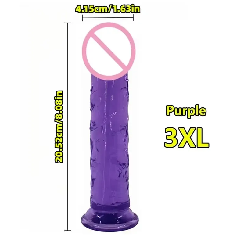 Super Cheap 7 Sizes 5 Colors Realistic Soft Jelly Dildo Suction Cup Adult Sex Toy for Women and Men Vaginal and Anal Masturbator — image 21