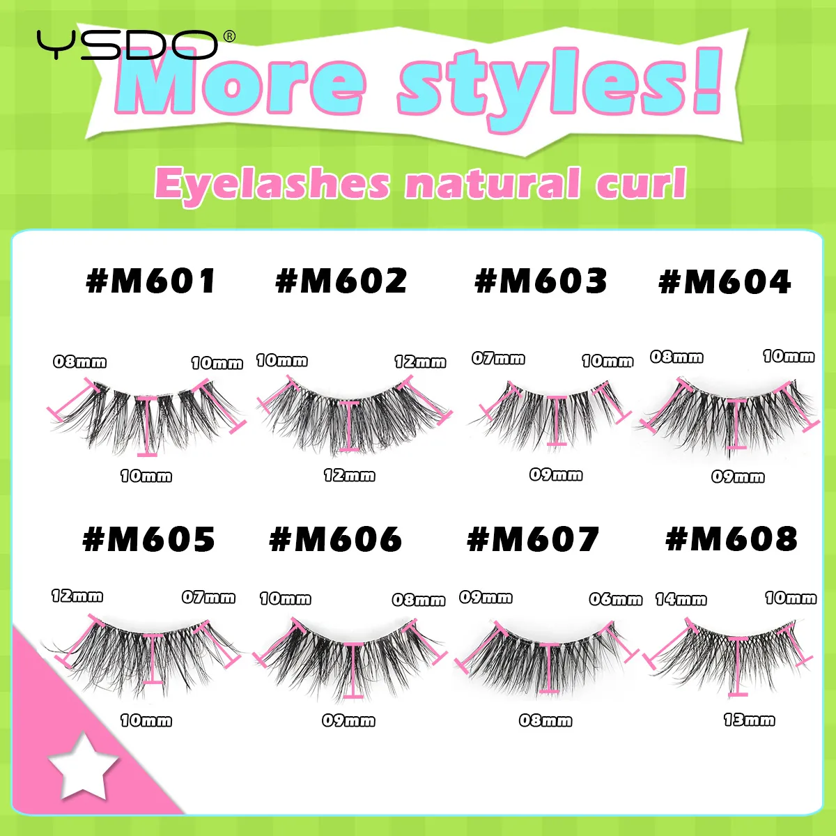 Mezze Ciglia Naturali Soffici Ciglia Finte Cat Eye Lash 3D Ciglia di Visone Finte Ciglia Morbide Alate Strumento di Trucco