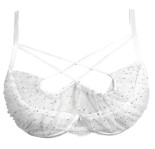 Hot Sale Summer Lace Embroidery Cross Tie Lingerie Set Sheer Mesh Push Up Bra Comfort Daily Wear Underwear Set for Women 32-38 — image 15