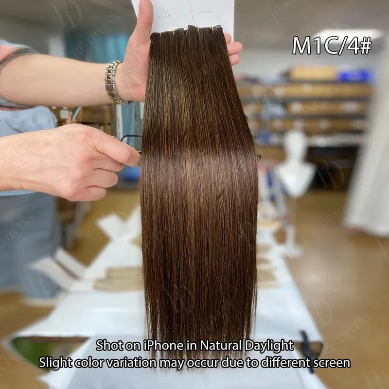 Hot Sale Genius Weft Human Hair Extensions 50g/pc Double Drawn Balayage Blonde Full End Invisible Straight Virgin Remy Hair 15A — image 16