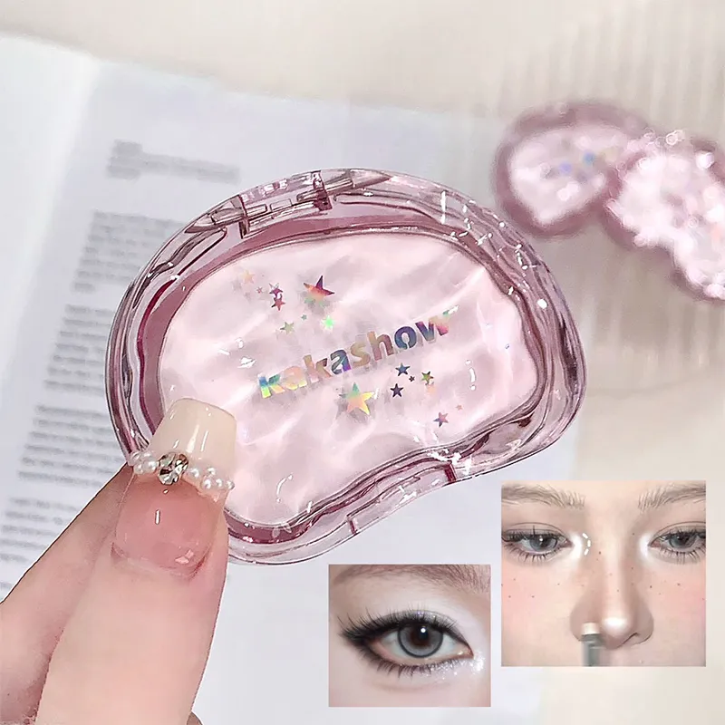 Matte Highlighter Powder Eyeshadow Palette White Long Lasting Natural 3D Brightening Eye Makeup Palette Brighten Face High Gloss — image 7