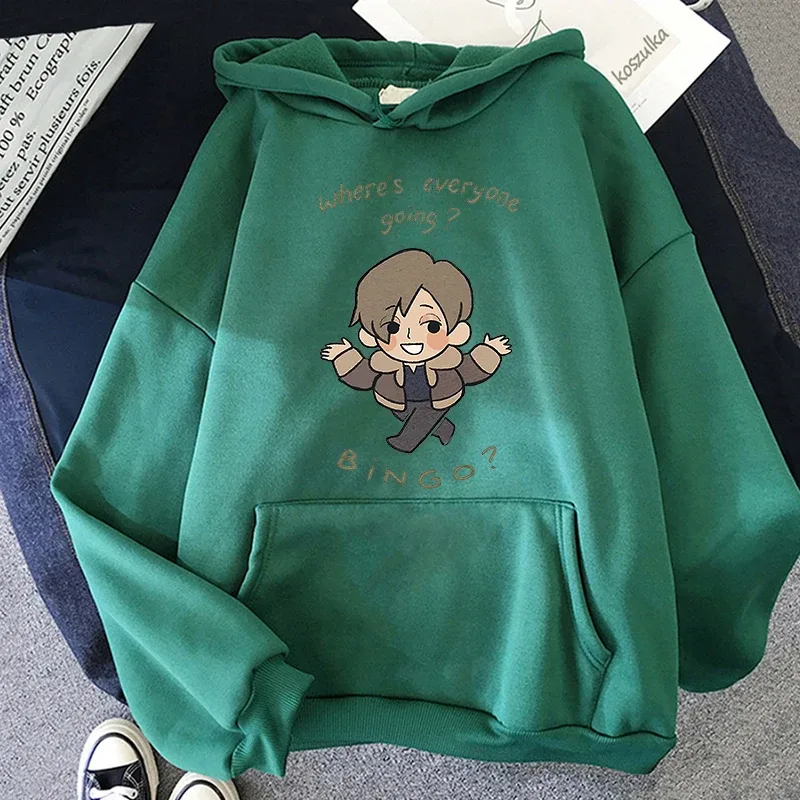 Leon Kennedy Hoodies Fleece Long Sleeve Male Hooded Sweatshirts Rock Band Design Graphic Sudaderas Merch Men Aesthetic Clothes — image 3