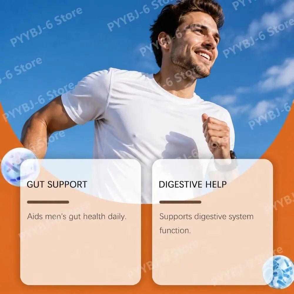 Docteat Peachy Clean Men's Digestive Health Gummies Prebiotic & Probiotic Blend Peach Flavor 60 Gummies Dietary Supplement — image 5