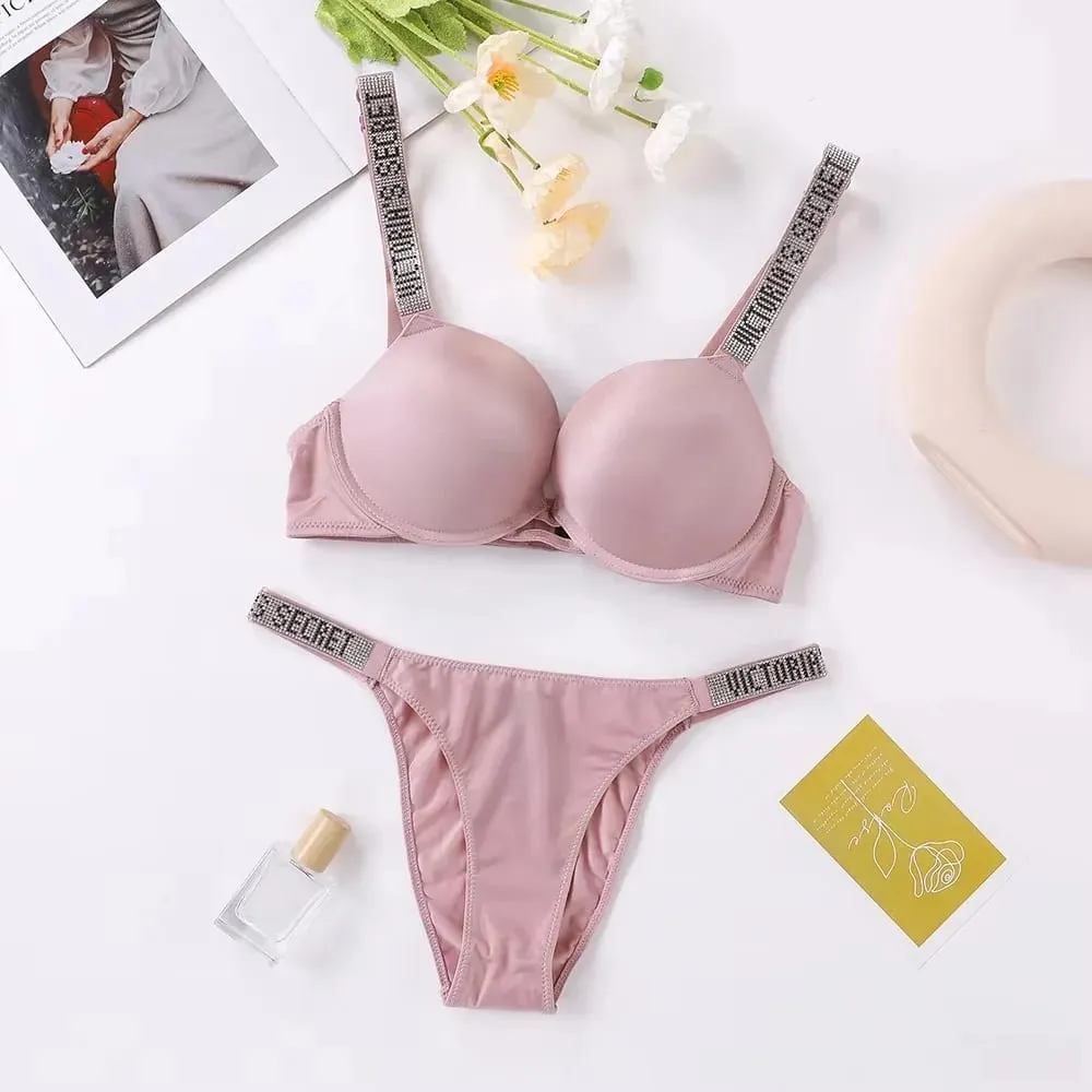 Women's Lingerie Set Sexy Breathable Soft Versatile Shapewear V Sexy Lingerie Bra and Panty Set Push Up Classic — image 3