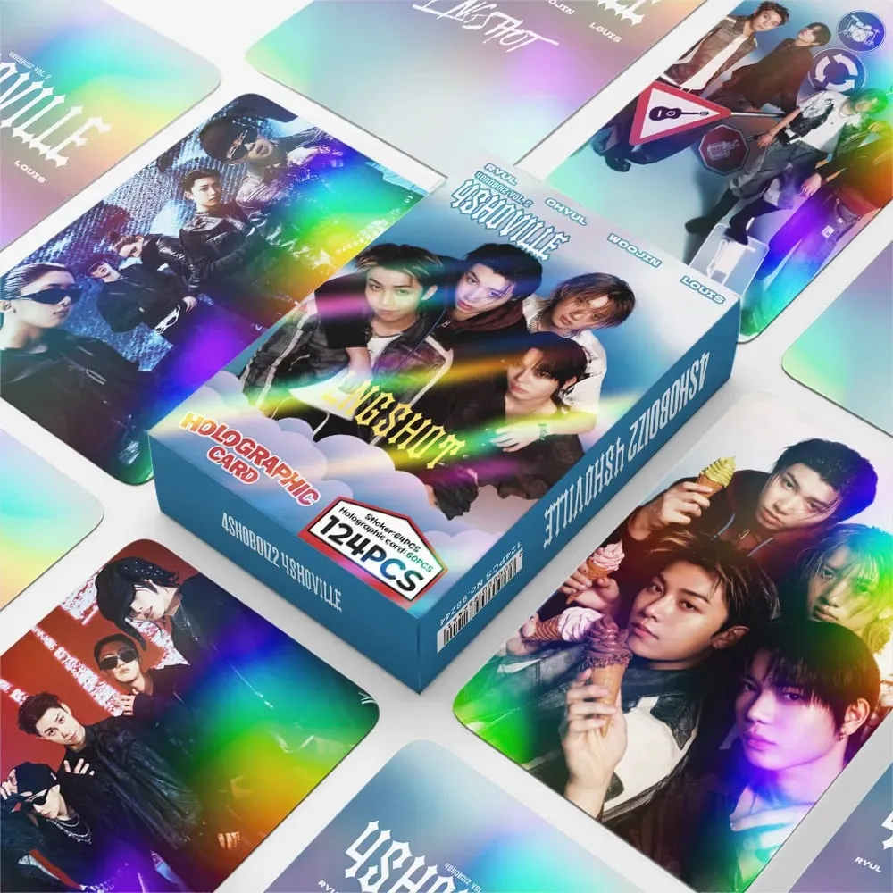 124PCSLNGSHOT MINI Album 4SHOBOIZ Vol.2 4SHOVILLE Card Photocards Kpop Merch Lomo Cards Set Fans Collection Cards Gift — image 2