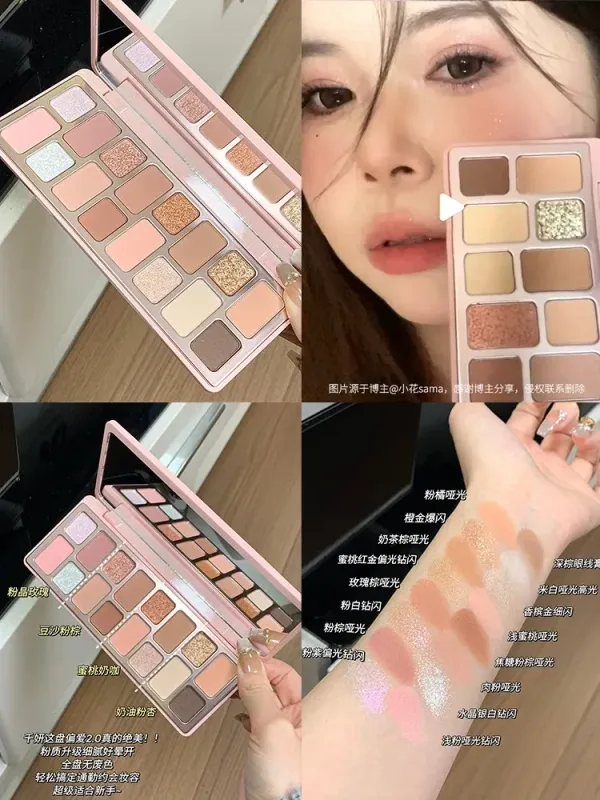 Cheeryep Aauthcntice Sell Qianyan 16 Color EyeShadow Palette Pink Brown Cowboy Blue Multicolor Matte Pearl Smoky Eye Makeup — image 20