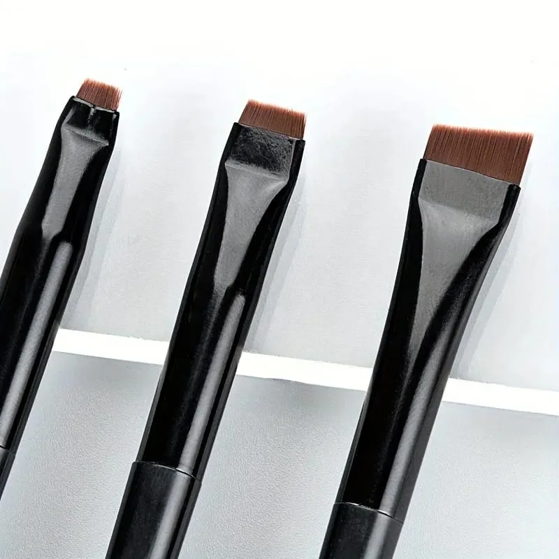 3pcs Makeup Brush Set Blade eyeliner brush fine oblique head eyebrow brush outline eyeliner ultra-thin eye shadow brush makeup b — image 1
