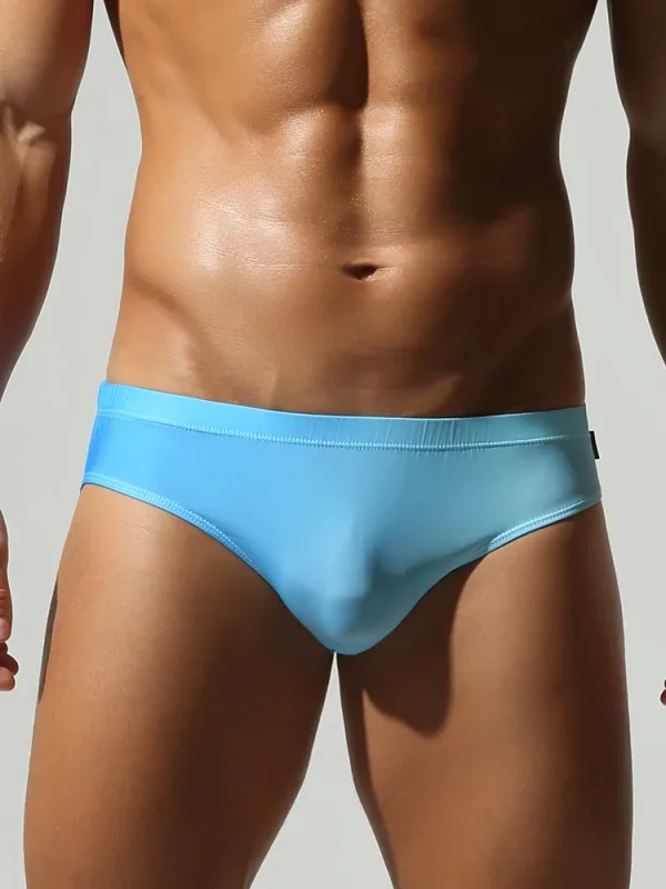 Men's triangular underwear with ice silk thin design, fast drying, high elasticity, low waist, sexy, slim fit, youth fashion
