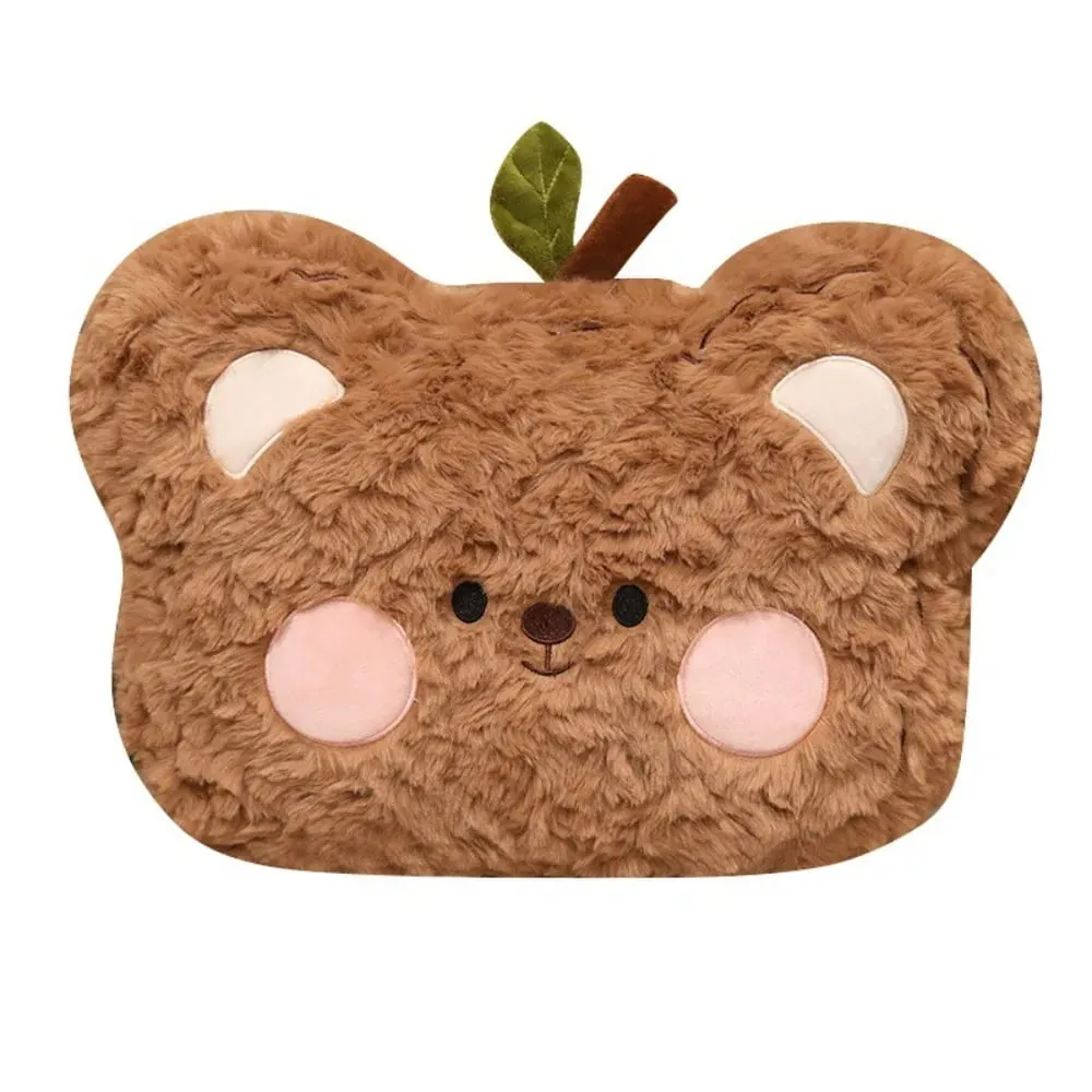 Assento companheiro macio encaracolado fluff urso travesseiro blush bochecha bonito sofá almofada adorável animal recheado travesseiro decoração de casa — image 2