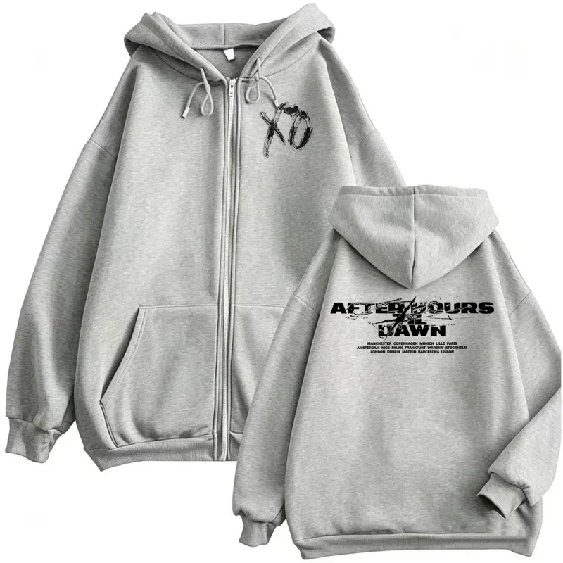 The Weeknd XO After Hours Til Dawn 2026 Europe Tour Cardigan Sweatshirt Jacket Men Women Casual Cozy Fleece Zipper Hoodies Coats — image 6