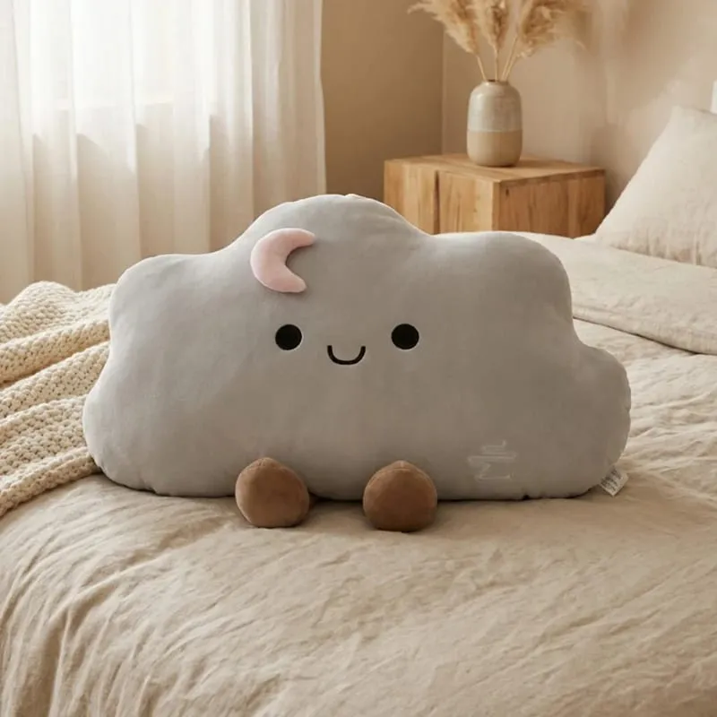55*45CM Nordic Style Fluffly Soft White Blue Pink Weather Cloud Plush Toys Creative Stuffed Simulation Throw Pillow Sofa Cushion — image 8