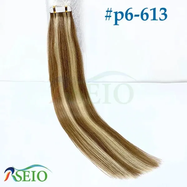 High Quality Tape in Human Hair Extensions Straight Hair Seamless Invisible 14"-22" 100% Real Natural Hair End Thicken — image 16